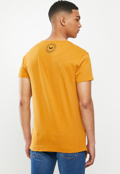 S.P.C.C - Rangoon fashion side slit straight hem T-shirt - yellow 