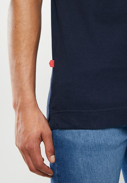 S.P.C.C - Panyer fashion side slit straight hem T-shirt - navy