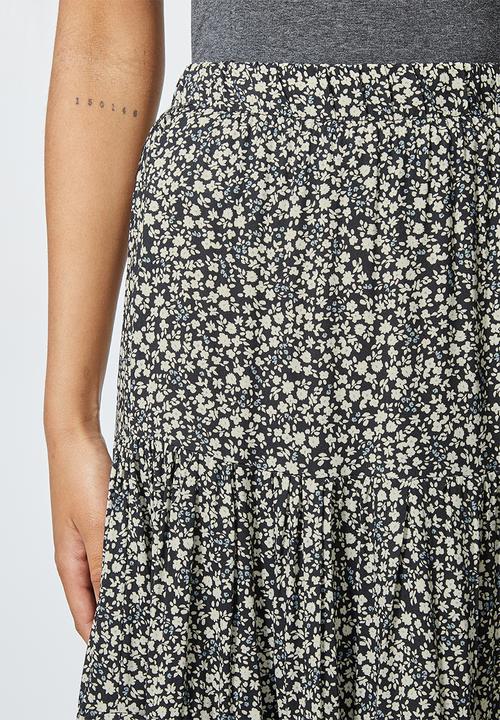 Superbalist - Tired midi skirt  - black based spring