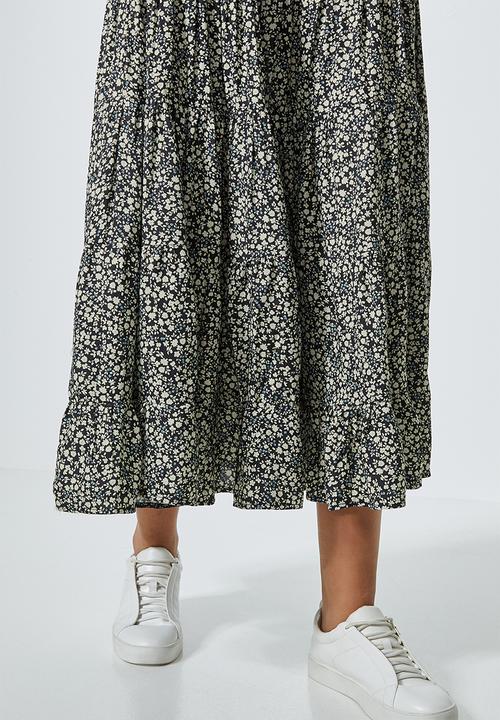 Superbalist - Tired midi skirt  - black based spring