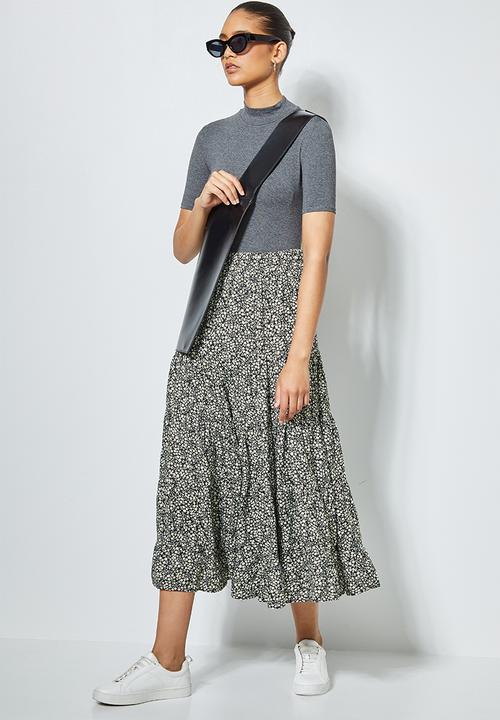 Superbalist - Tired midi skirt  - black based spring
