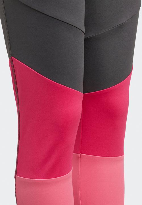 adidas Originals - Bold high rise tights - Grey Six / Semi Solar Pink / White