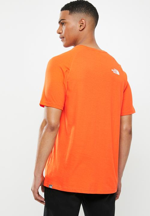 The North Face - Short sleeve rag red box tee - orange