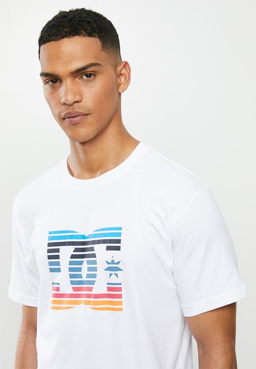 DC - Dc logo lines short sleeve tee - white