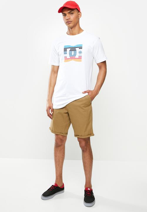 DC - Dc logo lines short sleeve tee - white