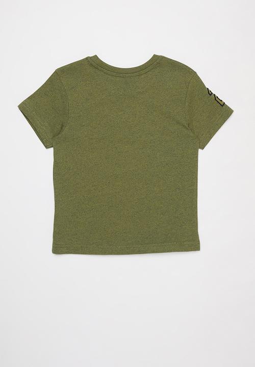 POLO - Boys hawke space dye ss tee - olive