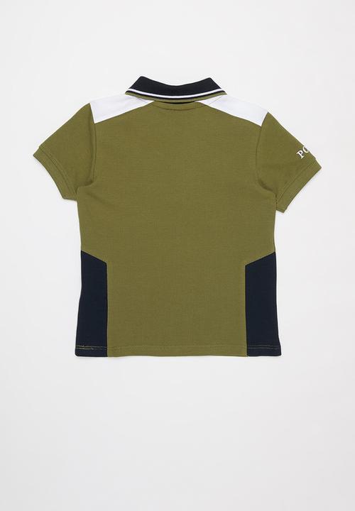POLO - Boys tom cut & sew short sleeve  golfer - olive