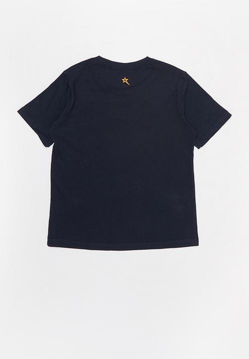 SOVIET - Boys s/slv logo tee - navy