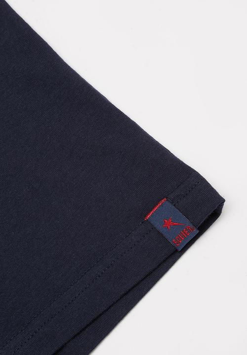 SOVIET - Boys s/slv logo tee - navy