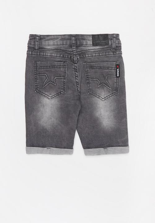 SOVIET - Boys denim short - grey