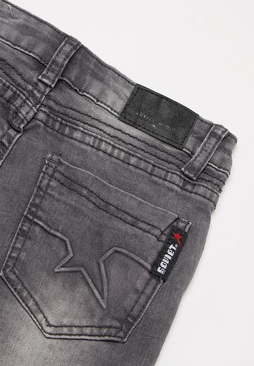 SOVIET - Boys denim short - grey