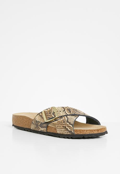 Birkenstock - Siena embossed leather narrow - snake beige