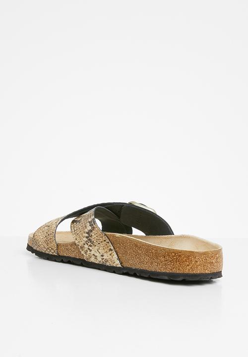 Birkenstock - Siena embossed leather narrow - snake beige