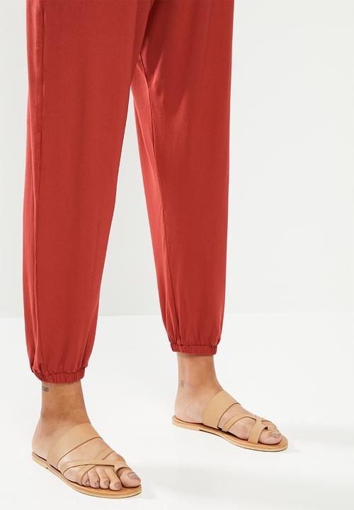 edit - Oversized knit jumpsuit - rust