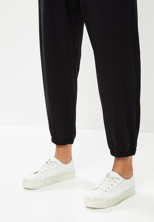 edit - Oversized knit jumpsuit - black