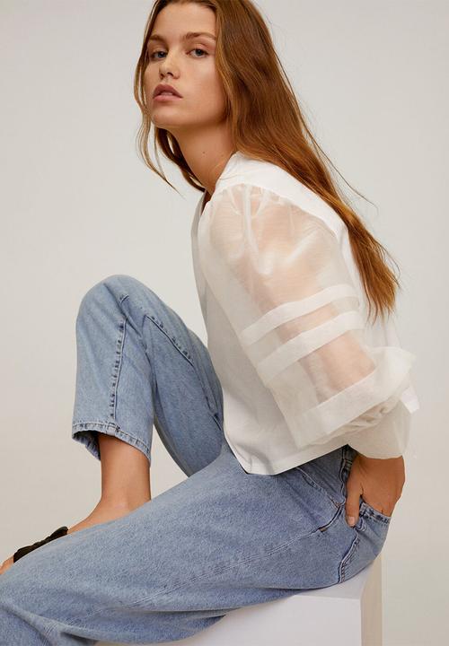 MANGO - Women T-shirt - white