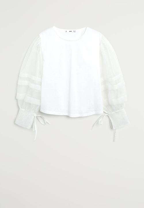 MANGO - Women T-shirt - white
