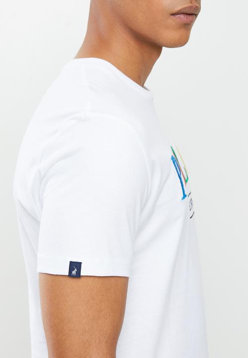 POLO - Dante embroidered logo tee - white