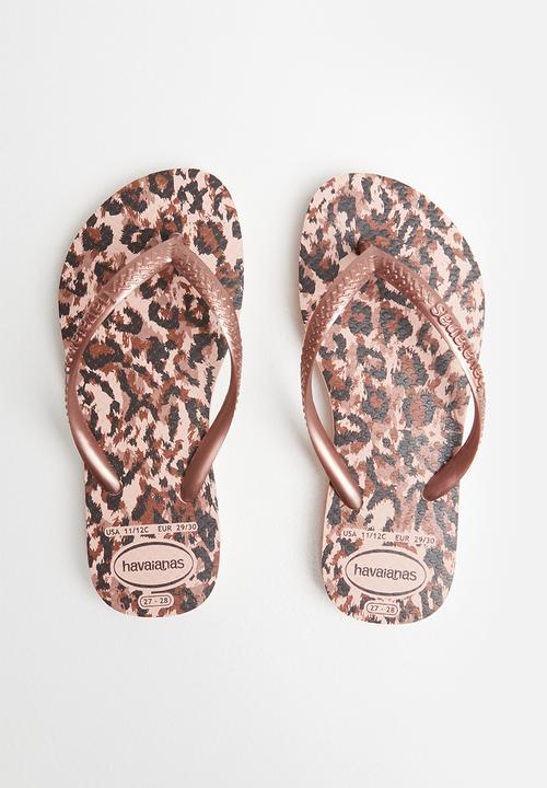 Havaianas - Slim animal print flip flop - ballet rose