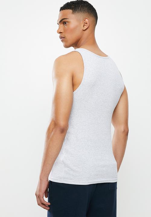 Cotton On - Rib tank - light grey marle