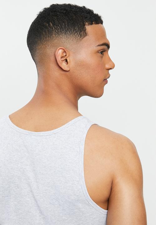 Cotton On - Rib tank - light grey marle