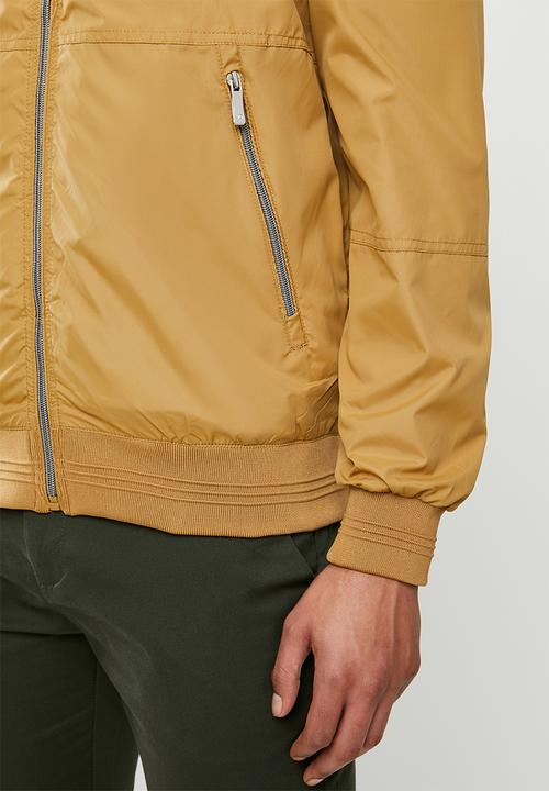 Jonathan D - Light weight zip through jacket - gold mustard