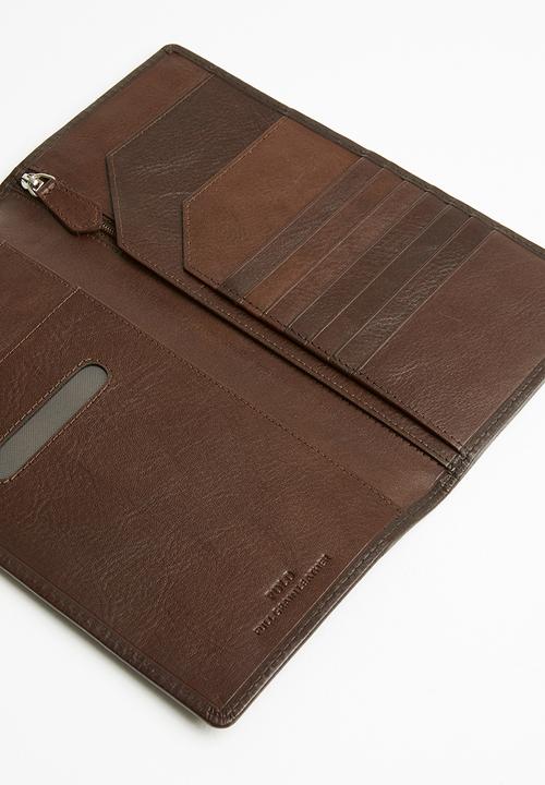 POLO - Travel folder with mobile pocket - brown