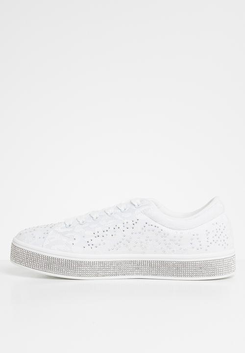 SISSY BOY - All over lace sneaker  - white