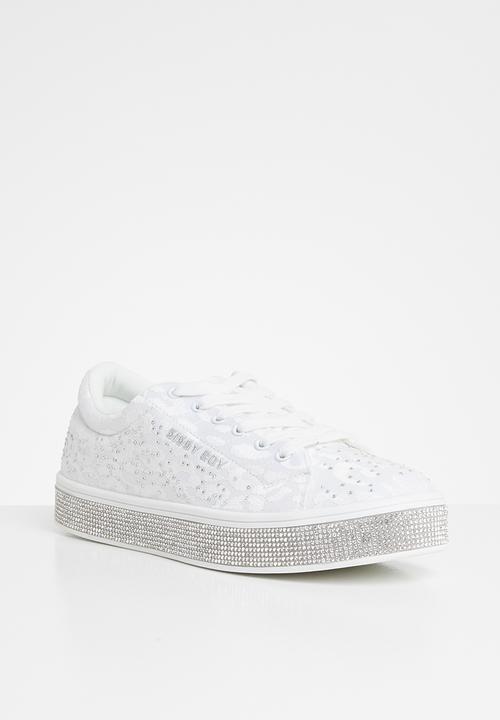 SISSY BOY - All over lace sneaker  - white