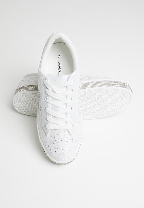 SISSY BOY - All over lace sneaker  - white