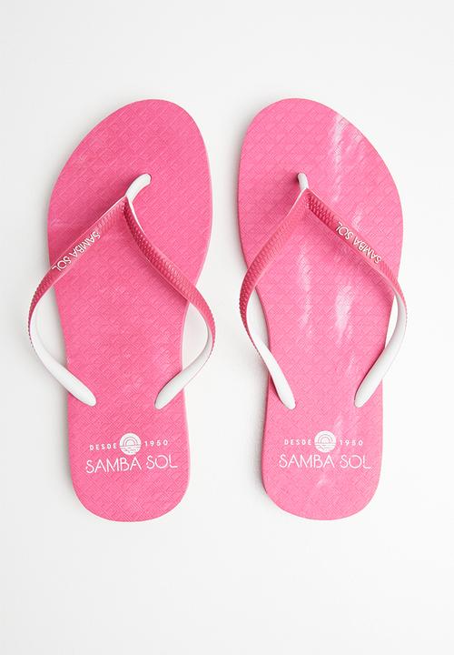Samba Sol - Pink mescula flip flop - dark pink