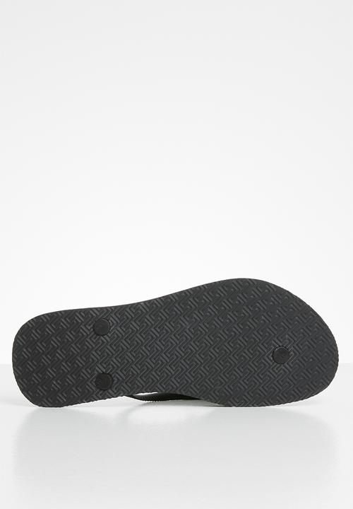 Samba Sol - Tropical flip flop - black