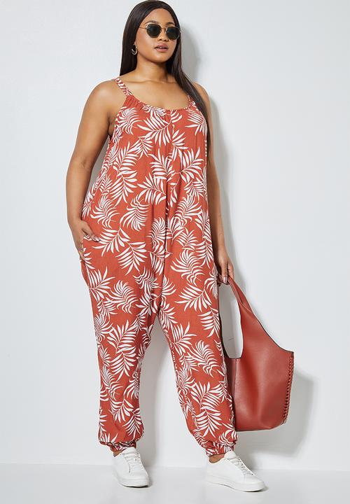 Superbalist - Easy fitting jumpsuit - rust palm