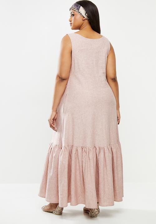 AMANDA LAIRD CHERRY - Plus inyameti dress - blush