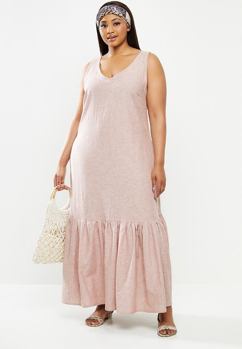 AMANDA LAIRD CHERRY - Plus inyameti dress - blush