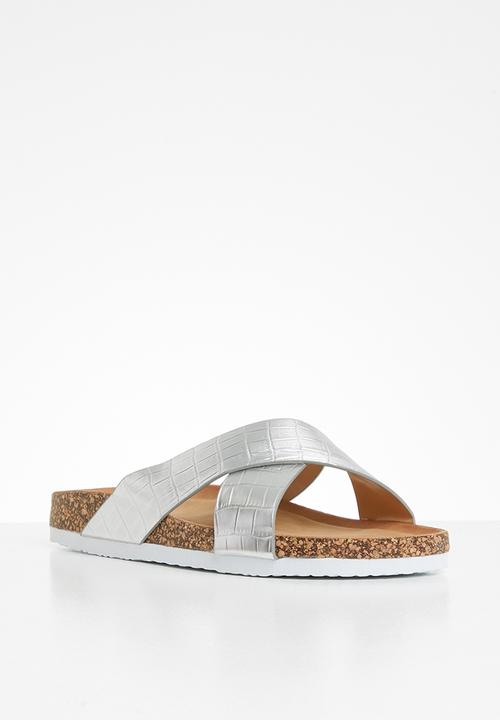 Jada - Croc strap slide - silver