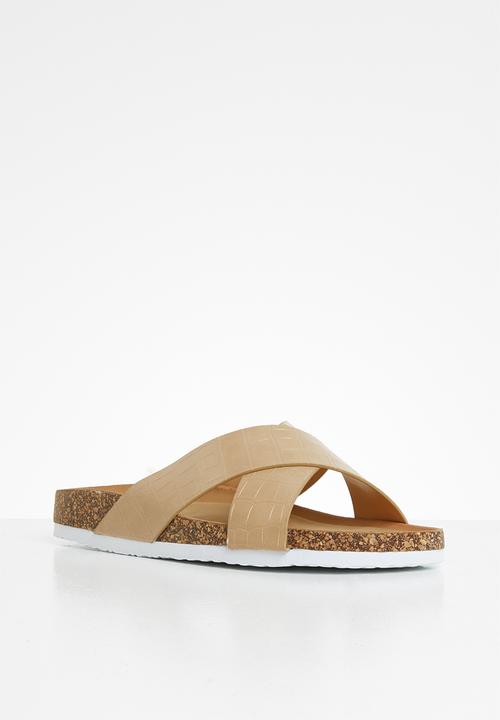 Jada - Croc strap slide - beige