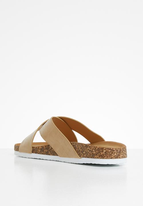 Jada - Croc strap slide - beige