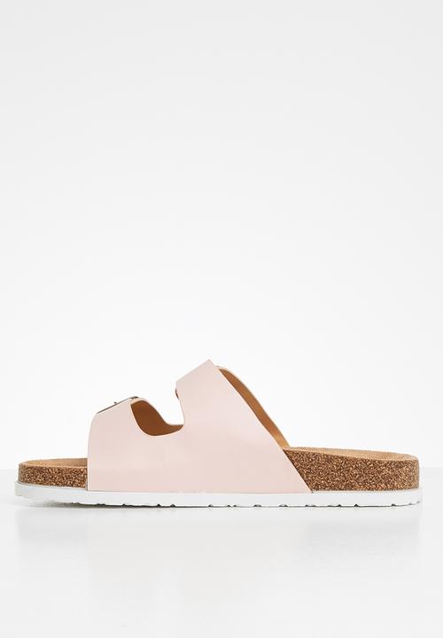 Jada - Double buckle strap slide - pink
