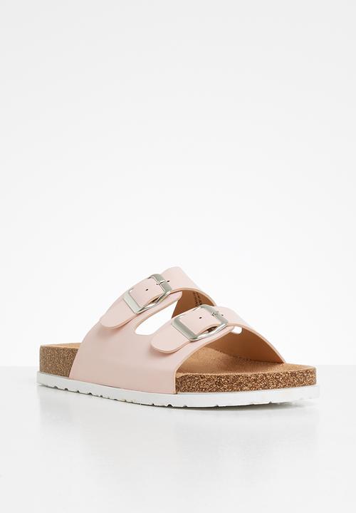 Jada - Double buckle strap slide - pink