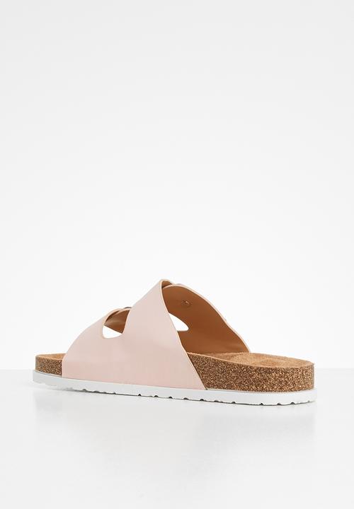 Jada - Double buckle strap slide - pink