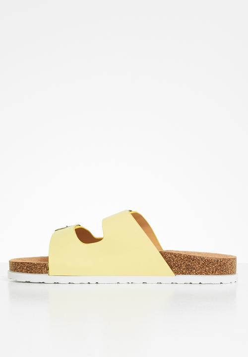 Jada - Double buckle strap slide - yellow