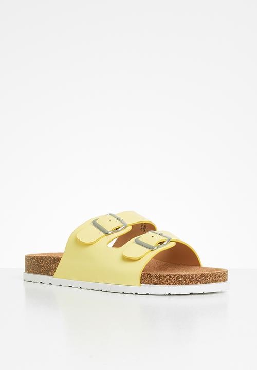 Jada - Double buckle strap slide - yellow