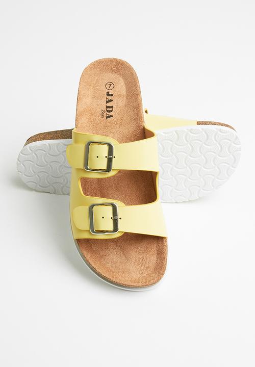 Jada - Double buckle strap slide - yellow