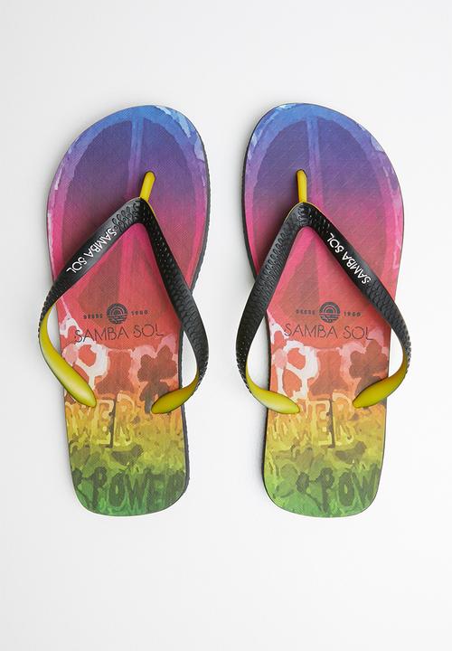 Samba Sol - Hippie peace flip-flop - multi