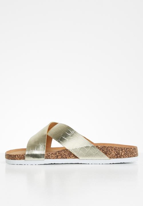 Jada - Croc strap slide - gold
