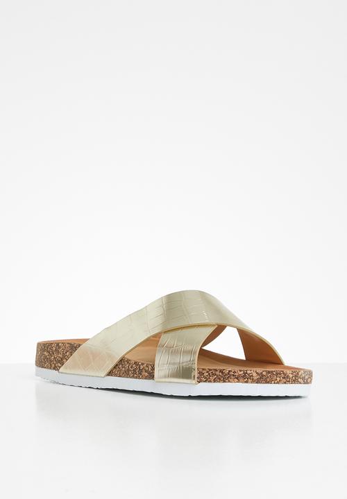 Jada - Croc strap slide - gold