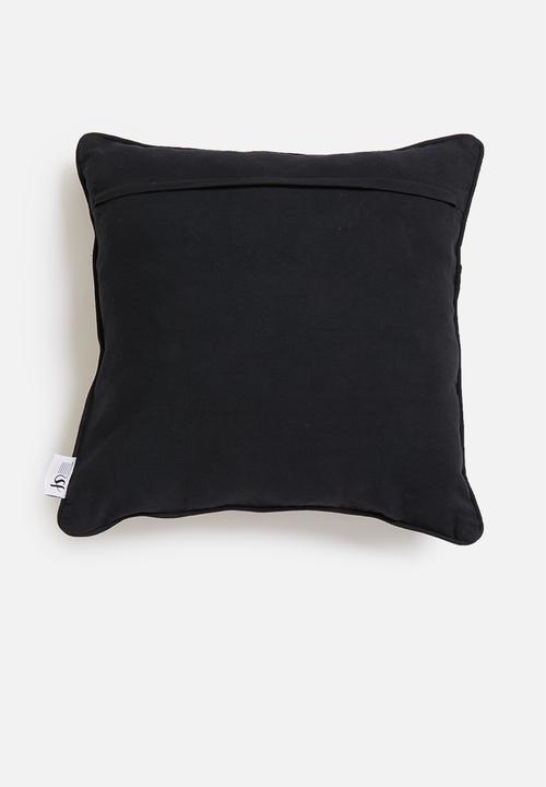 Sixth Floor - Indra cushion cover - black & cream