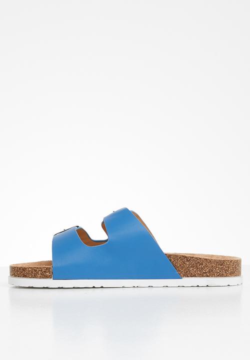 Jada - Double buckle strap slide - blue