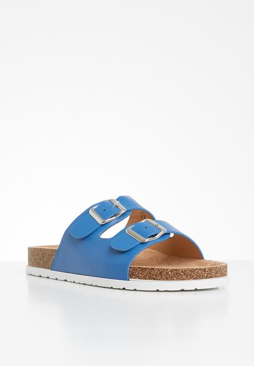 Jada - Double buckle strap slide - blue